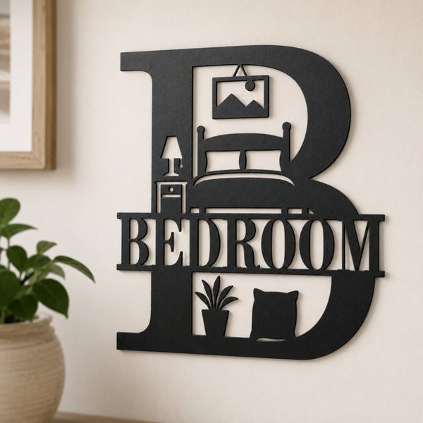 Bedroom Metal Wall Sign – Farmhouse Bedroom Door & Wall Decor