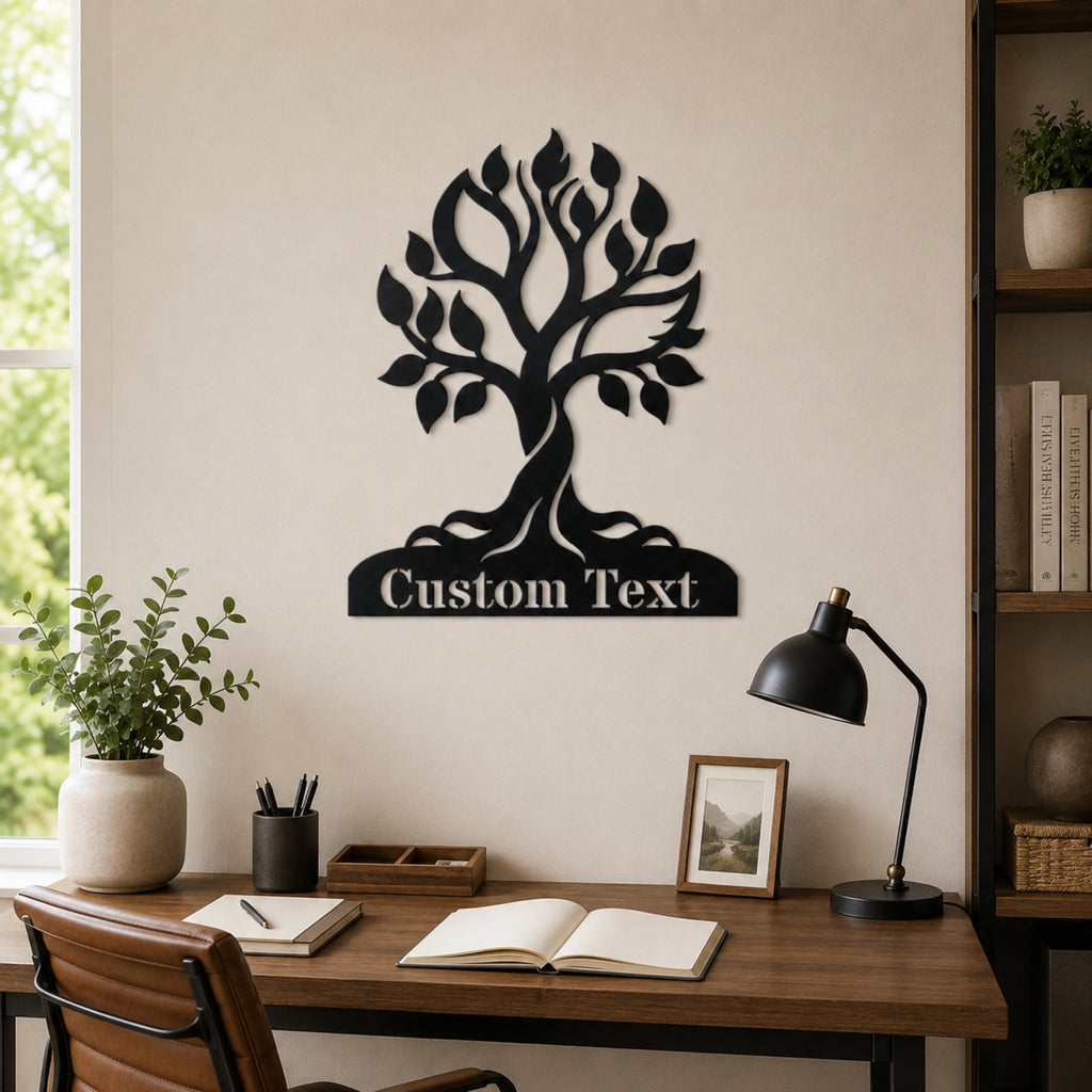 Personalized Tree of Life Family Name Metal Sign