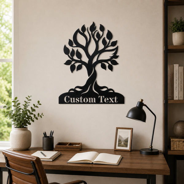 Personalized Tree of Life Family Name Metal Sign