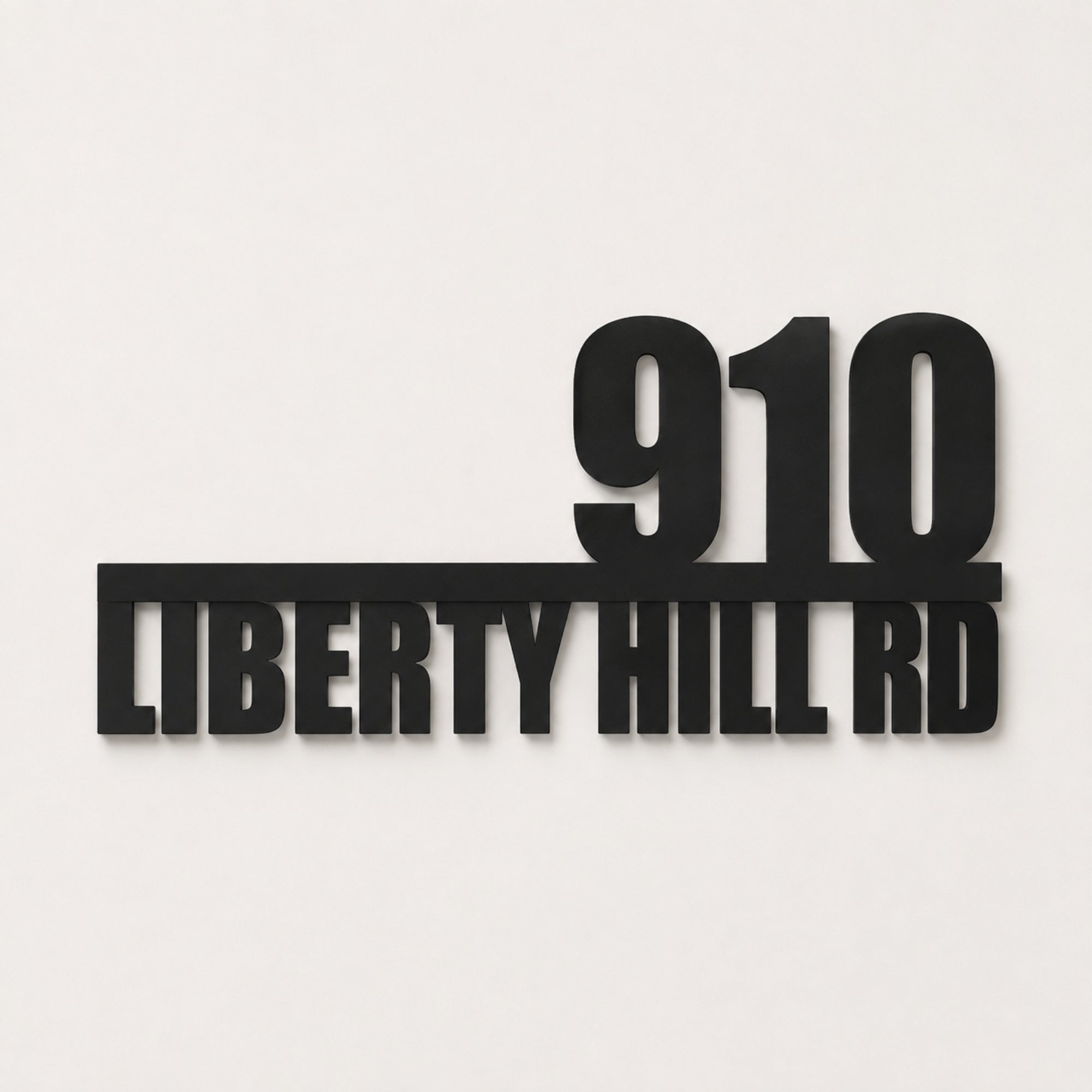 Personalized Metal Address Sign with House Number & Street Name