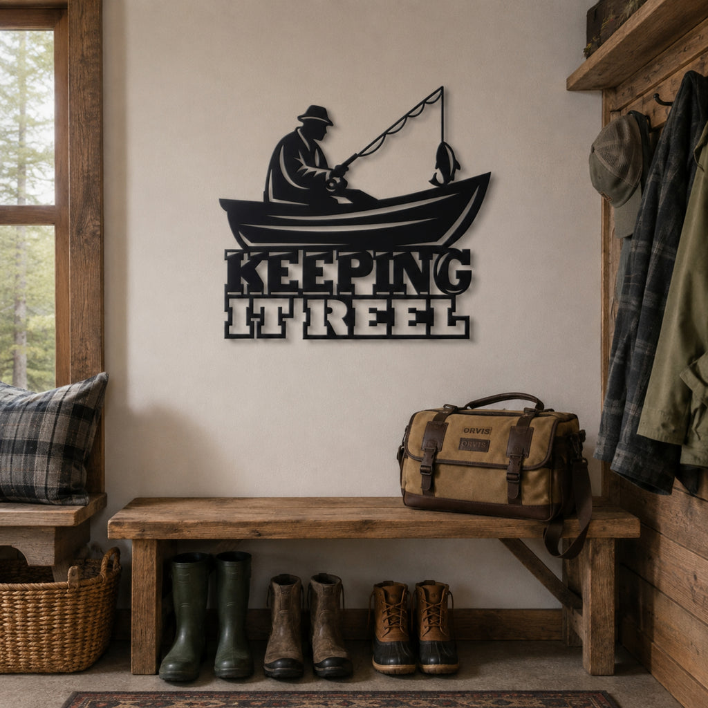 Keeping It Reel Metal Wall Art – Fishing Decor