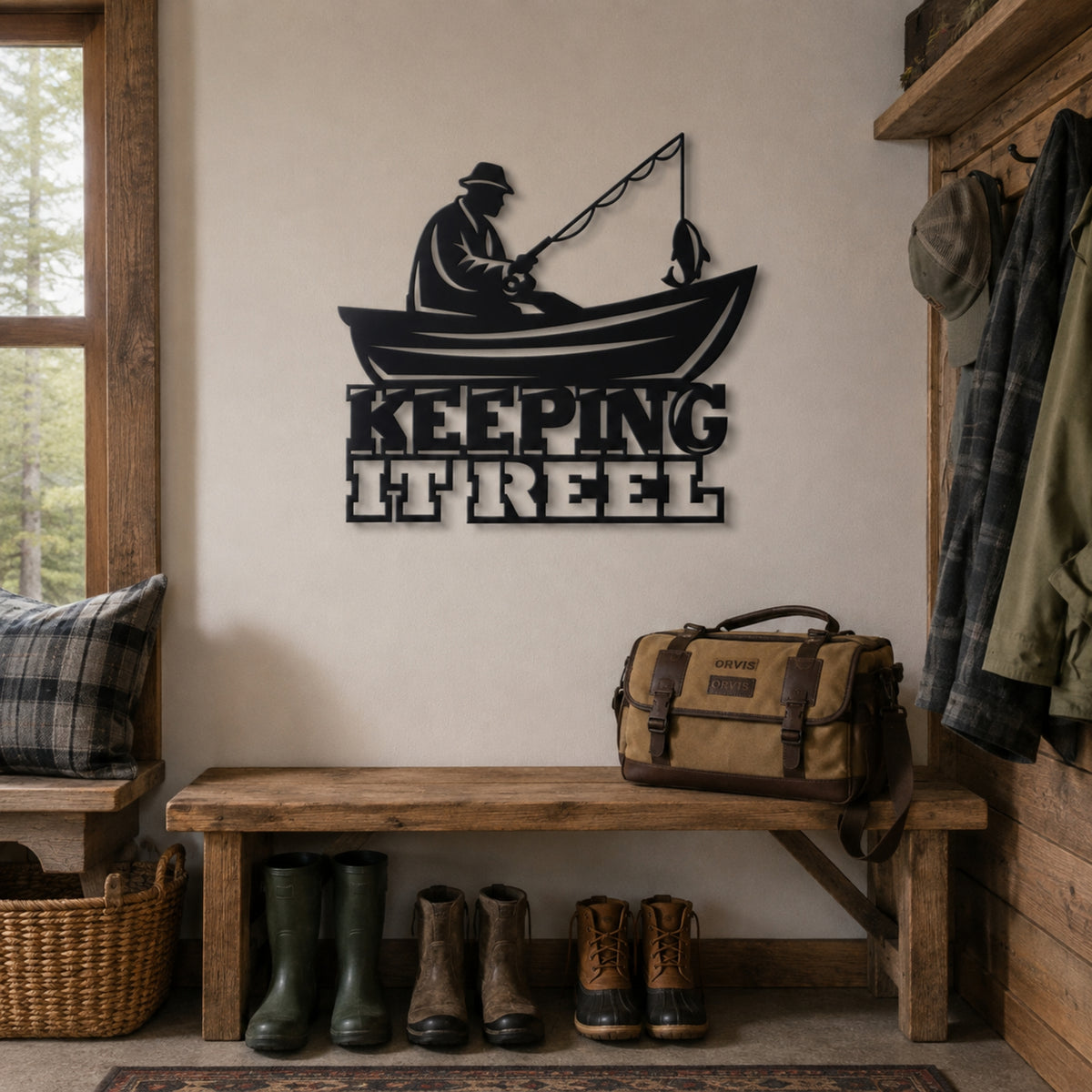 Keeping It Reel Metal Wall Art – Fishing Decor