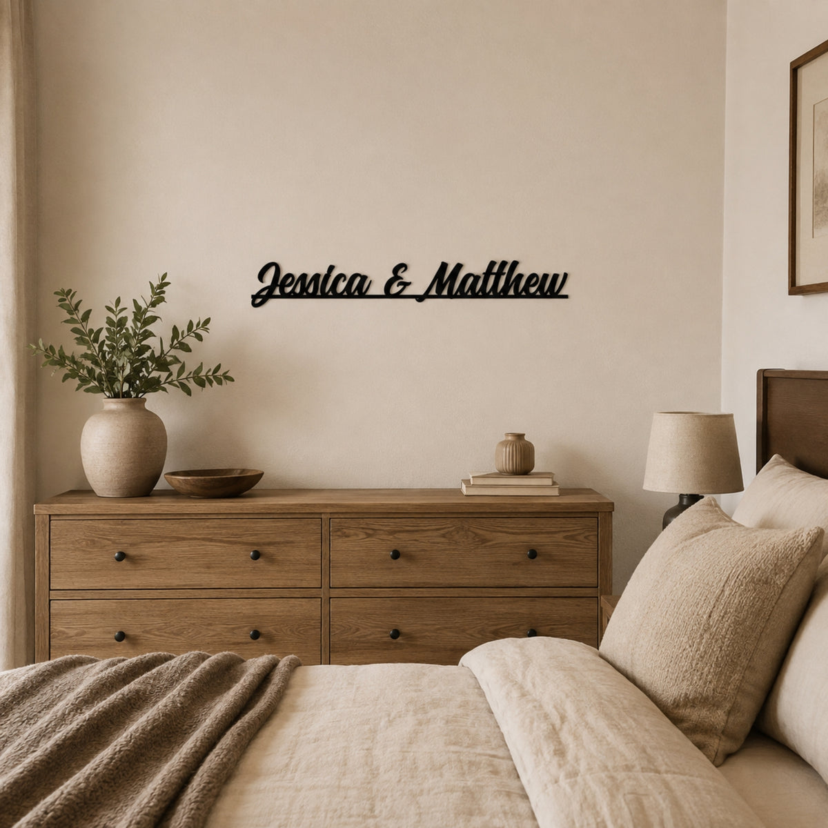 Personalized Couple Names Metal Sign – Custom Two Name Wall Art