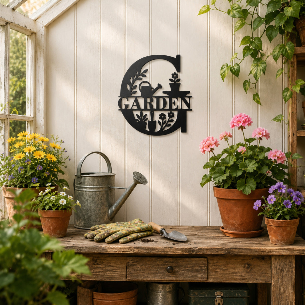 Garden Metal Wall Sign – Outdoor Gardening Wall Decor
