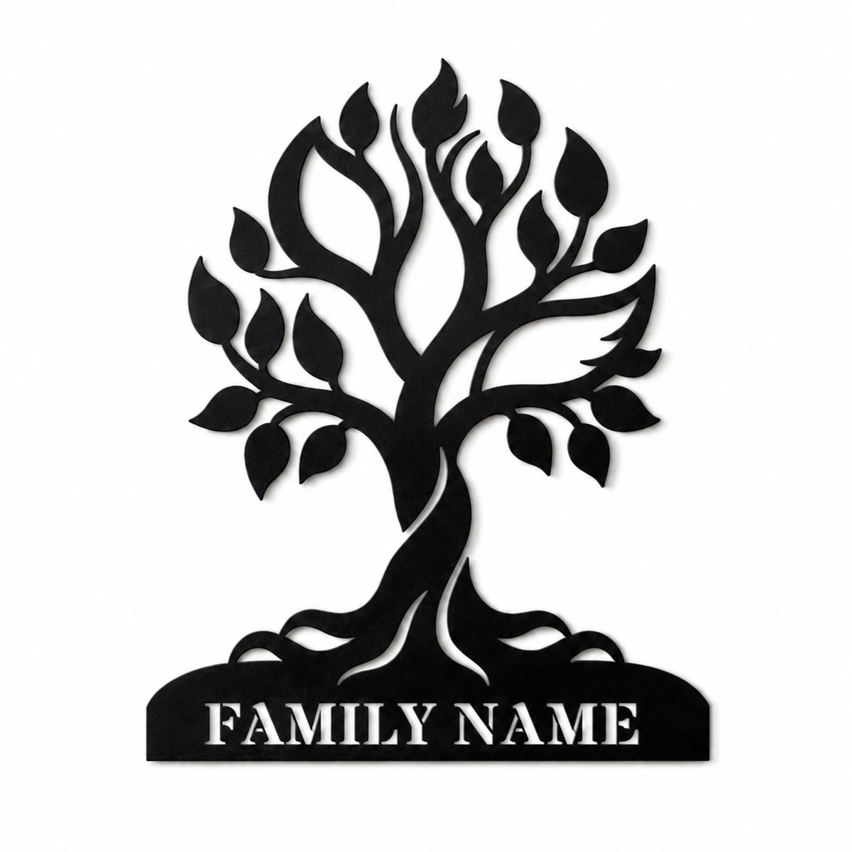 Personalized Tree of Life Family Name Metal Sign