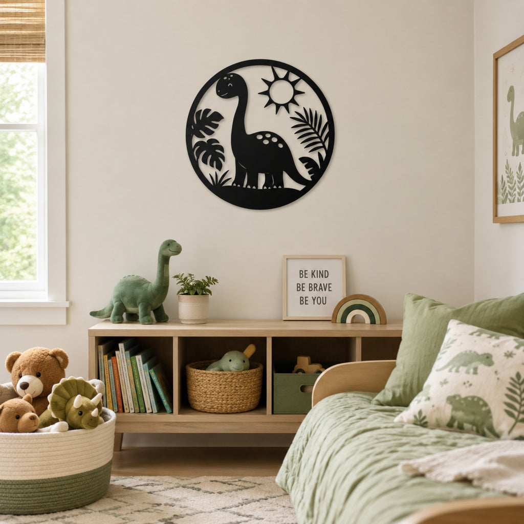 Dinosaur Metal Wall Art – Nursery & Kids Room Decor