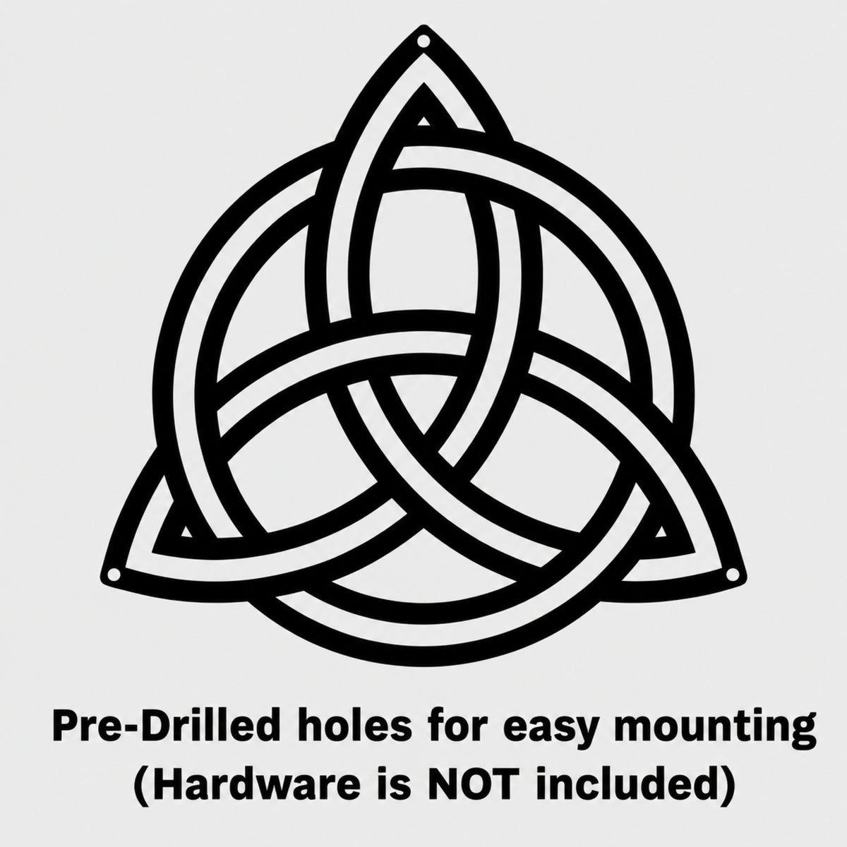 Celtic Trinity Knot Metal Wall Art – Triquetra Decor
