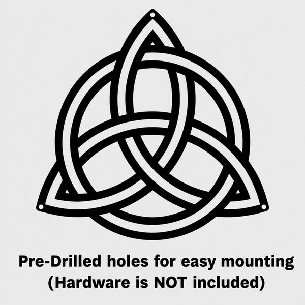 Celtic Trinity Knot Metal Wall Art – Triquetra Decor