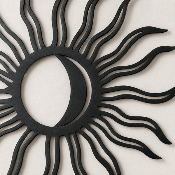 Sun & Moon Metal Wall Art – Celestial Boho Decor