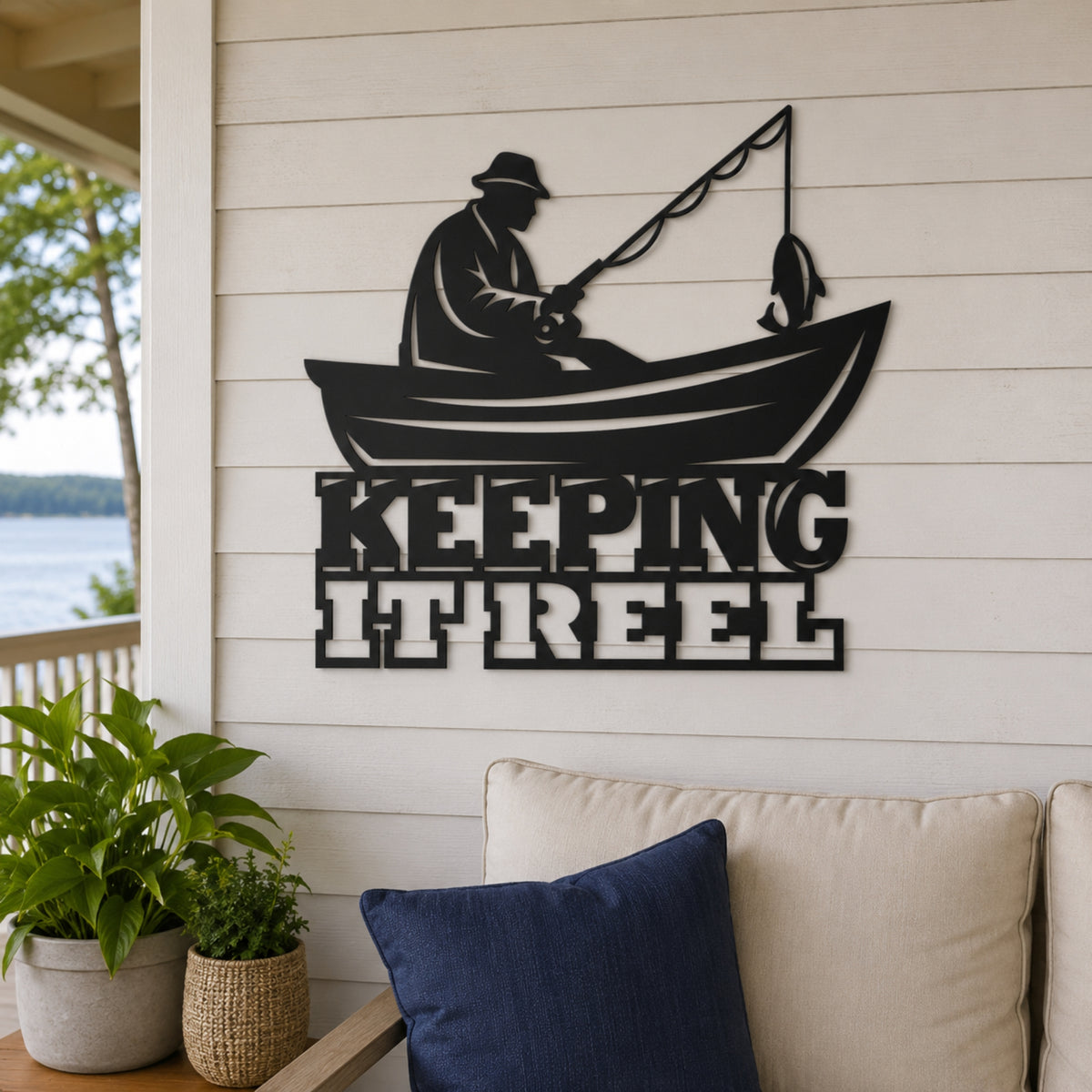 Keeping It Reel Metal Wall Art – Fishing Decor