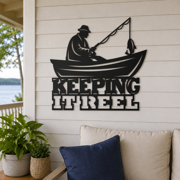 Keeping It Reel Metal Wall Art – Fishing Decor
