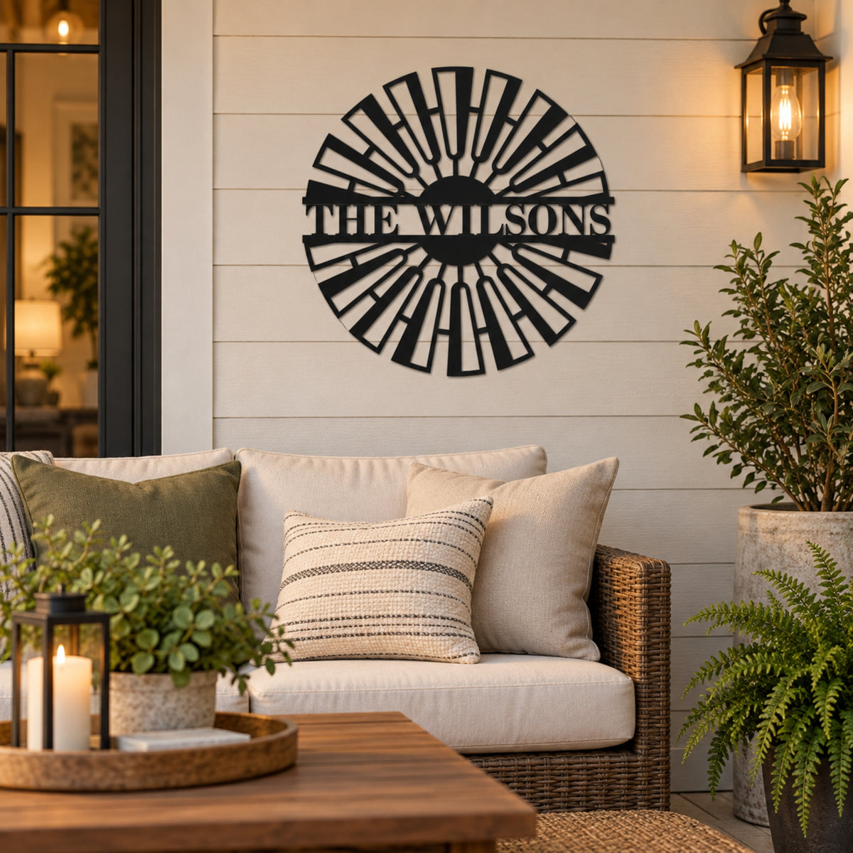 Personalized Family Name Metal Sign – Windmill Design