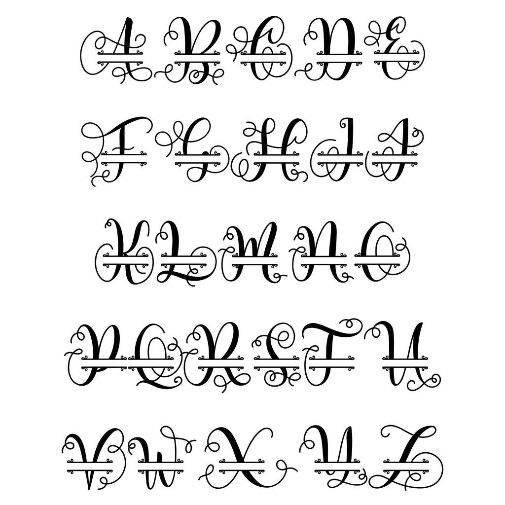 Personalized Script Monogram Family Name Sign – Custom Initial Metal Wall Art