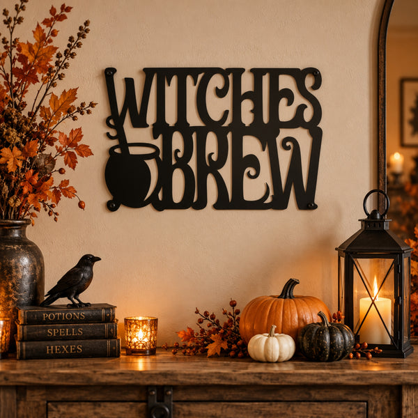 Halloween Metal Wall Art Signs – Witchy & Spooky Collection