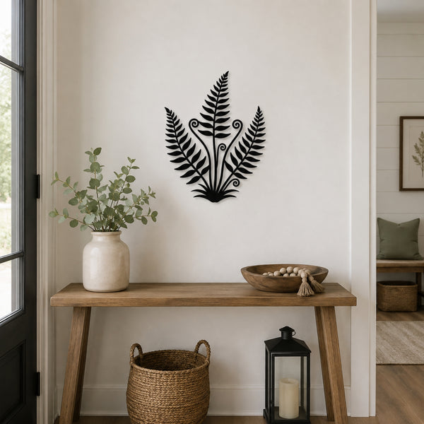 Fern Botanical Metal Wall Art – Nature Inspired Plant Wall Decor