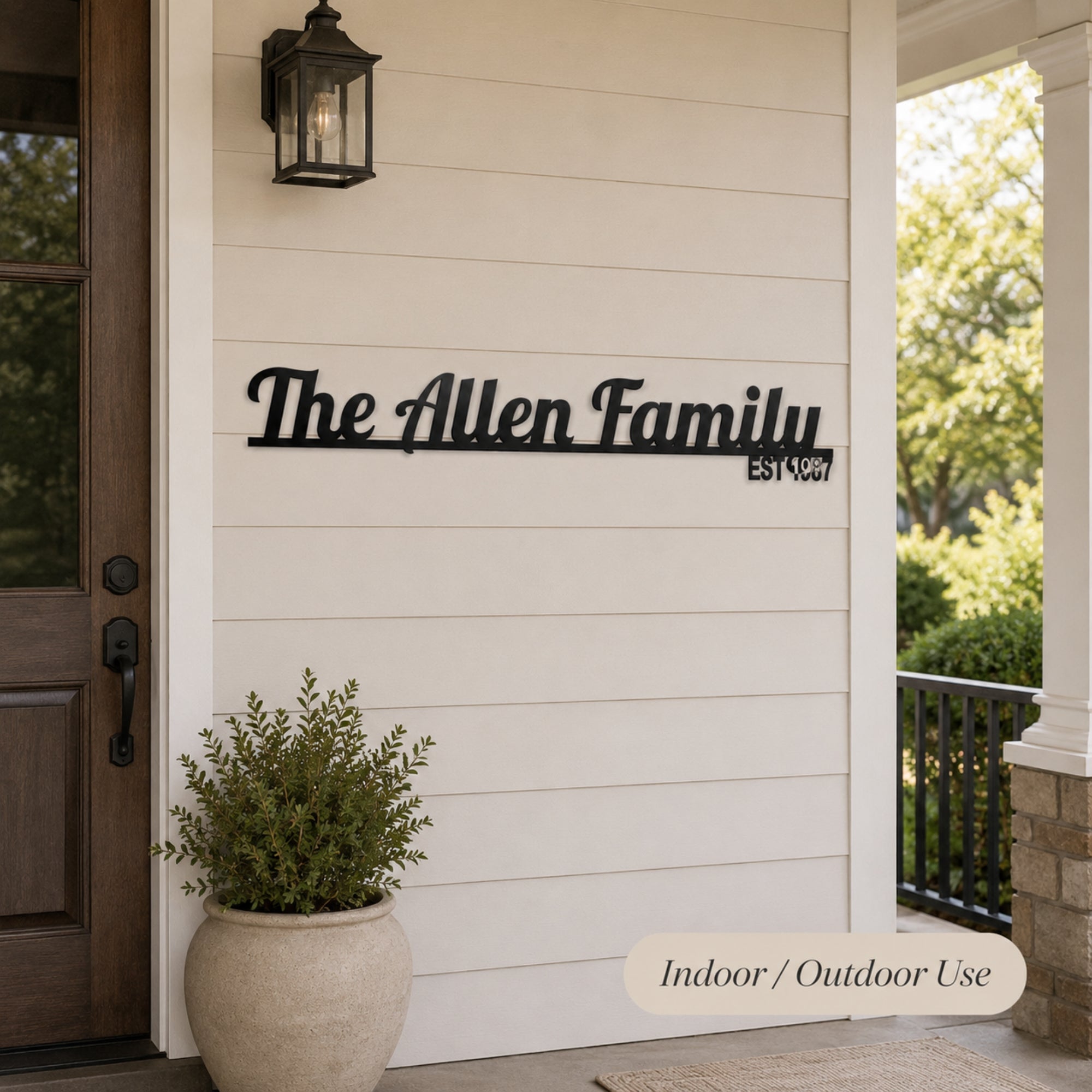 Personalized Family Name Metal Sign with Established Year