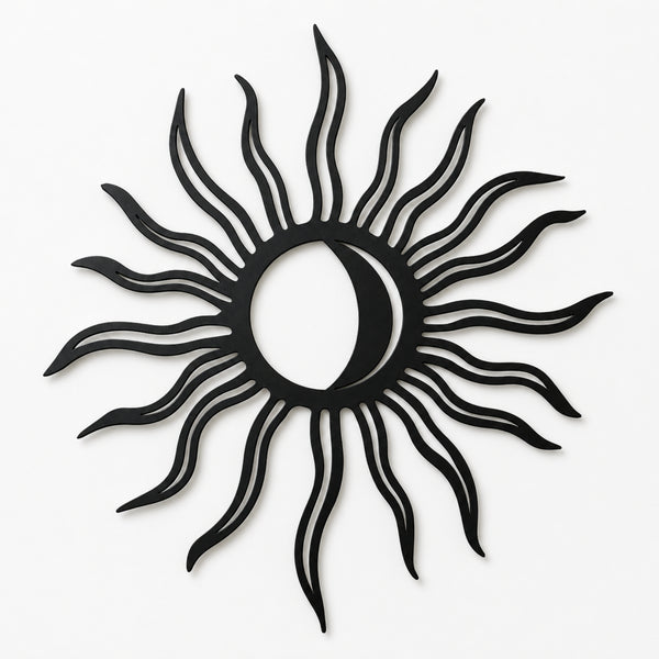Sun & Moon Metal Wall Art – Celestial Boho Decor