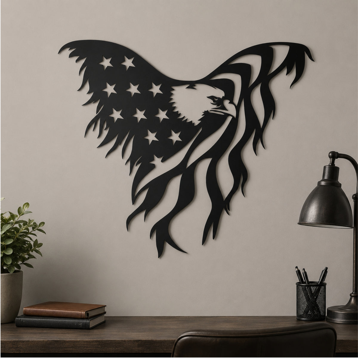 American Flag Eagle Decor - Patriotic Eagle Metal Wall Art Main image