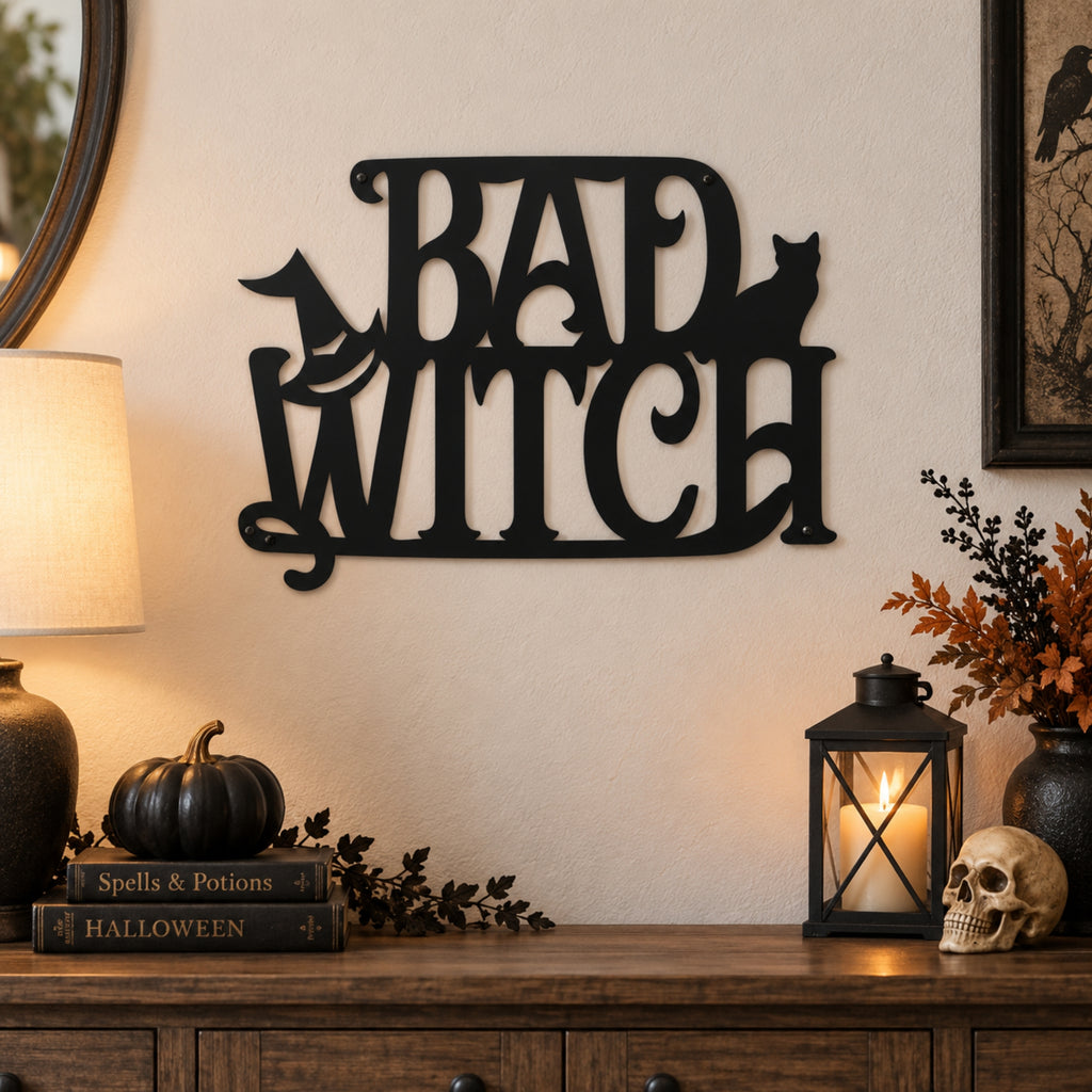 Halloween Metal Wall Art Signs – Spooky Classics Collection