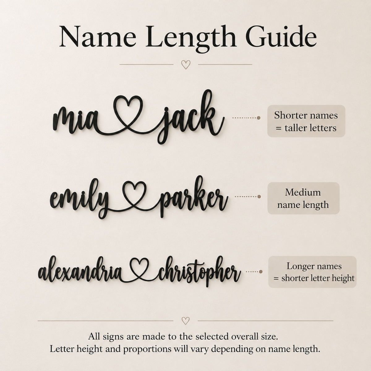 Personalized Couple Name Metal Sign with Heart – Custom Wedding Wall Decor
